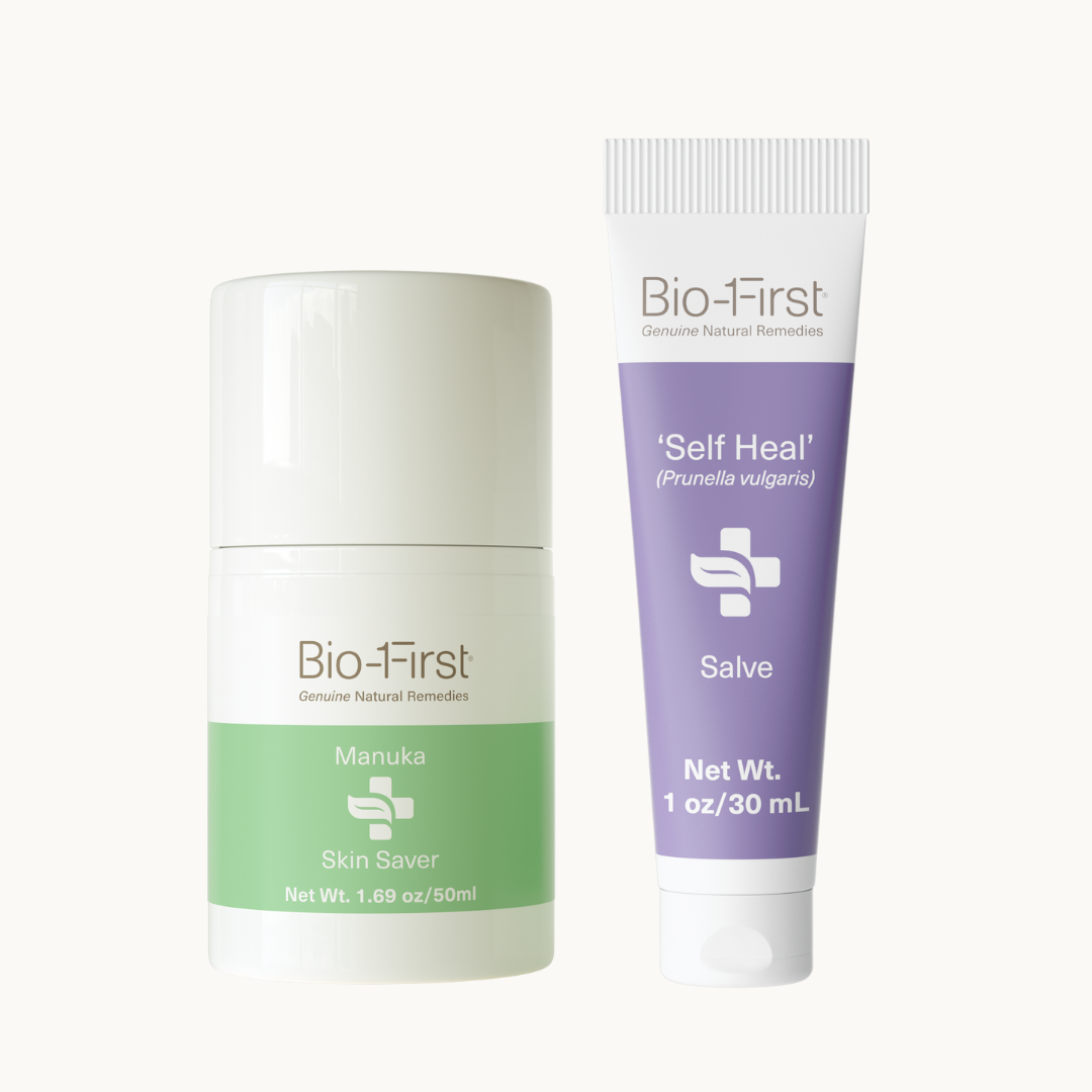 Nourish and soothe distressed skin with Bio-First's holistic skin health duo.