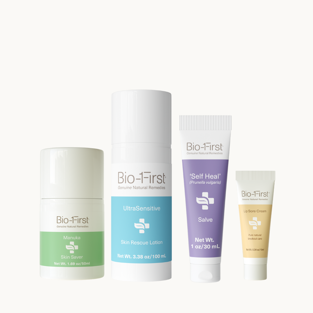 Bio-First&#39;s holistic set for skin issues like psoriasis and eczema.
