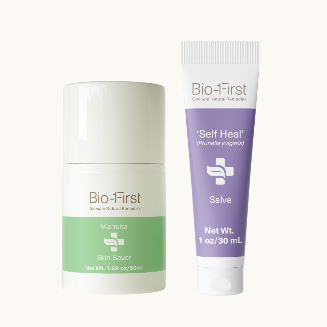 Nourish and soothe distressed skin with Bio-First&#39;s holistic skin health duo.
